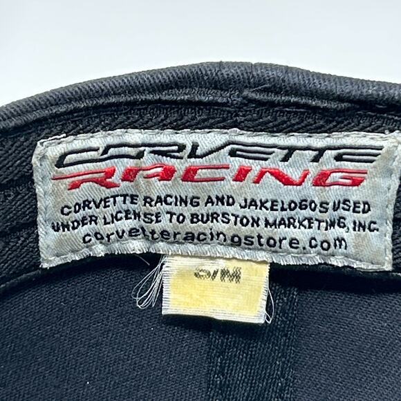 Corvette Racing Jake Hat Baseball Cap Chevrolet Skull Black Flex Fitted L Large - Picture 9 of 10